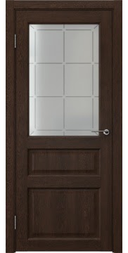  FK005 (экошпон дуб шоколад, стекло решетка)