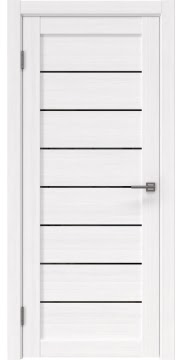 Остекленная дверь RM003 (экошпон белый, лакобель черный)