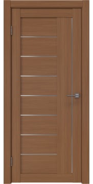 Межкомнатная дверь, RM025 (экошпон орех, матовое стекло)