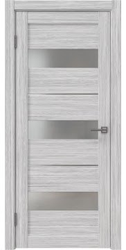 Межкомнатная дверь, RM034 (экошпон серый дуб FL, матовое стекло)