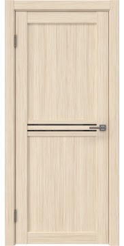 Межкомнатная дверь, RM035 (экошпон беленый дуб FL, лакобель черный)