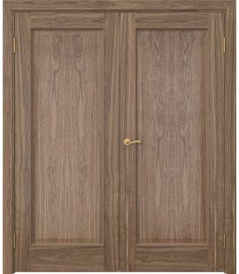 Двустворчатая дверь SK005 (шпон американский орех, глухая)