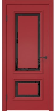 Дверь в ванную комнату и туалет, SK022 (эмаль RAL 3001, триплекс черный)