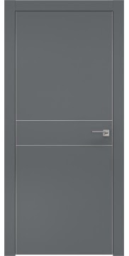 Дверь ZM024 (экошпон графит, алюминиевая кромка)