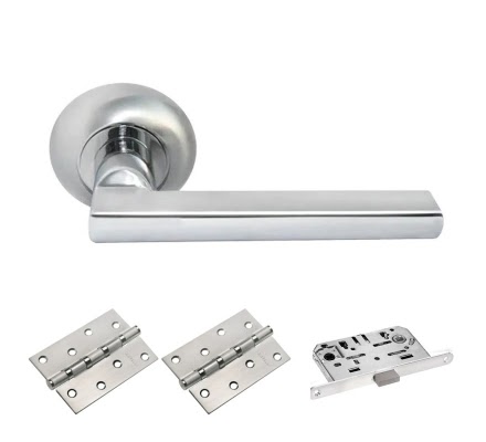 Комплект фурнитуры MH25-MS4BB (ЦАМ, матовый хром – хром)