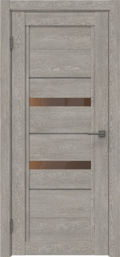 Межкомнатная дверь RM010 (экошпон «дымчатый дуб» / стекло бронзовое)