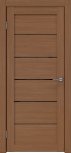 Межкомнатная дверь RM028 (экошпон «орех‎», лакобель черный)