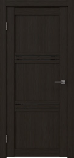 Межкомнатная дверь RM036 (экошпон «венге FL‎», лакобель черный)