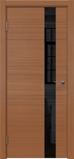 Межкомнатная дверь ZM009 (шпон анегри, лакобель черный)
