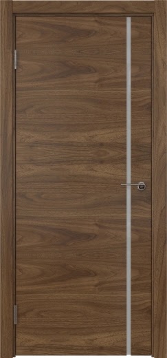 Межкомнатная дверь ZM016 (шпон американский орех, триплекс белый)