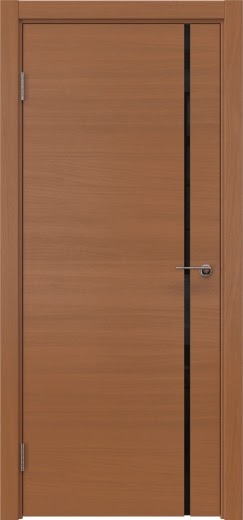 Межкомнатная дверь ZM016 (шпон анегри, триплекс черный)