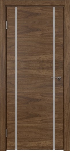 Межкомнатная дверь ZM017 (шпон американский орех, триплекс белый)
