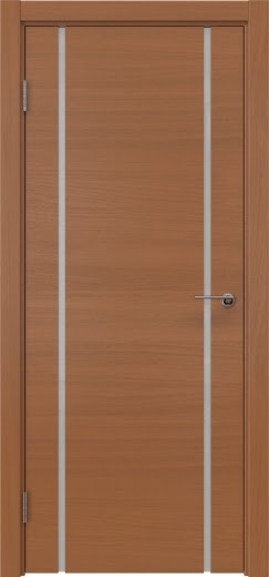 Межкомнатная дверь ZM017 (шпон анегри, триплекс белый)
