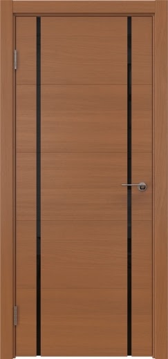 Межкомнатная дверь ZM020 (шпон анегри, триплекс черный)