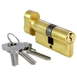 Механизм цилиндровый 60CKPG (с перфо-ключом, золото)