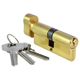 Механизм цилиндровый 70CKPG (с перфо-ключом, золото)