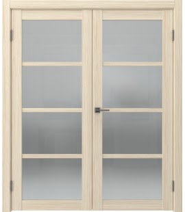 Распашная двустворчатая дверь 900x2000, FK027 (экошпон беленый дуб FL, сатинат)