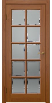  FM003 (массив сосны, лак светлый, стекло с фацетом)