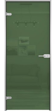 Межкомнатная стеклянная дверь GD008 (триплекс RAL 6011)