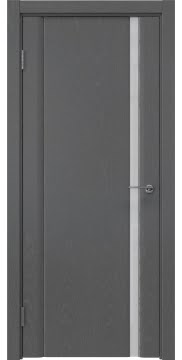 Межкомнатная дверь GM015 (шпон ясень серый, триплекс белый) — 5556