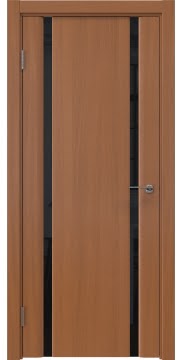 Межкомнатная дверь GM016 (шпон анегри, триплекс черный) — 5590
