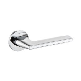 Дверная ручка RIVER-S-486-CHROME-WHITE (ЦАМ, хром — белый)