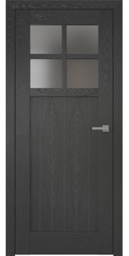 Межкомнатная дверь RL004 (шпон ясень черный, сатинат) — 2598
