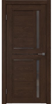 Межкомнатная дверь RM012 (экошпон «дуб шоколад» / стекло графит) — 1013