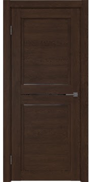 Межкомнатная дверь RM013 (экошпон «дуб шоколад» / стекло графит) — 0163