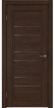 Межкомнатная дверь RM014 (экошпон «дуб шоколад» / стекло графит) — 0178