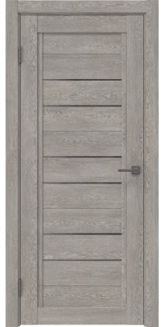 Современная дверь, RM014 (экошпон дымчатый дуб, стекло графит)