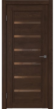 Межкомнатная дверь RM015 (экошпон «дуб шоколад» / стекло бронзовое) — 0192