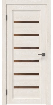 Межкомнатная дверь RM015 (экошпон «белый дуб» / стекло бронзовое) — 0186