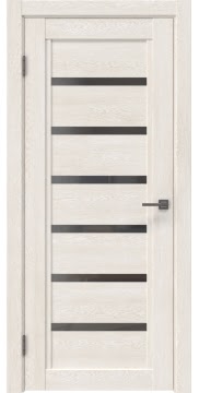 Межкомнатная дверь RM015 (экошпон «белый дуб» / стекло графит) — 0187