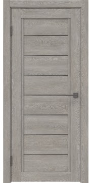 Межкомнатная дверь RM016 (экошпон «дымчатый дуб» / стекло графит) — 0211
