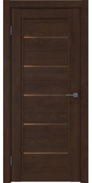 Межкомнатная дверь RM017 (экошпон «дуб шоколад» / стекло бронзовое) — 0235