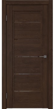 Межкомнатная дверь RM017 (экошпон «дуб шоколад» / лакобель коричневый) — 1023