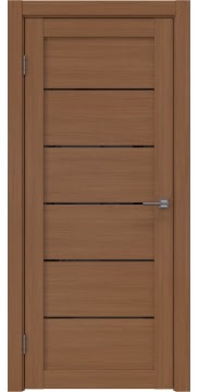 Межкомнатная дверь, RM028 (экошпон орех, лакобель черный)