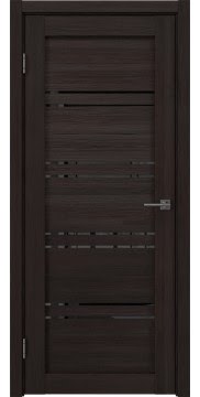 Межкомнатная дверь, RM057 (орех темный, остекленная)