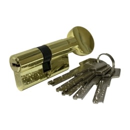 Механизм цилиндровый ZC60PB (с перфо-ключом, золото)