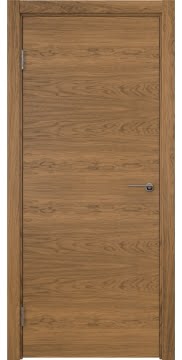 Гладкая дверь с каркасом из массива сосны и МДФ, ZK001 (шпон дуб античный с патиной)