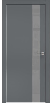 Межкомнатная дверь ZM004 (экошпон «графит» / лакобель серый) — 0809