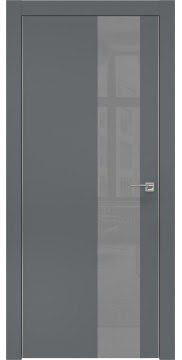 Межкомнатная дверь ZM005 (экошпон «графит» / лакобель серый) — 0867