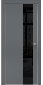 Межкомнатная дверь ZM005 (экошпон «графит» / лакобель черный) — 0868