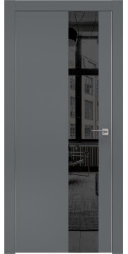 Межкомнатная дверь ZM005 (экошпон «графит» / зеркало тонированное) — 0864
