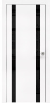  ZM008 (экошпон белый, лакобель черный, алюминиевая кромка)