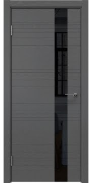 Межкомнатная дверь ZM009 (шпон ясень серый, лакобель черный) — 5398
