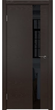 Межкомнатная дверь ZM012 (шпон ясень темный, лакобель черный) — 5322
