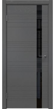 Межкомнатная дверь ZM014 (шпон ясень серый, лакобель черный) — 5358