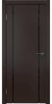 Межкомнатная дверь ZM017 (шпон венге, триплекс черный) — 5448